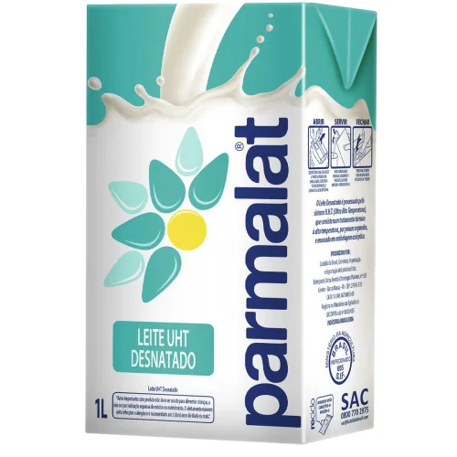 Leite Uht Desnatado Parmalat Caixa 1l - PARMALAT - Bebidas