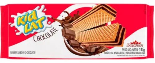 Bisc Waffer Kid Lat 115g Chocolate - Mercearia
