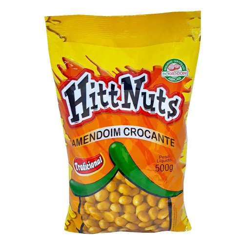 Amendoim Hitt Nuts 500gr Tradicional Crocante - AMENDOIM - Mercearia