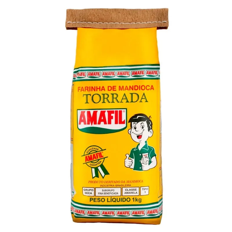 Farinha de Mandioca Amafil Torrada Embalagem Papel 1Kg