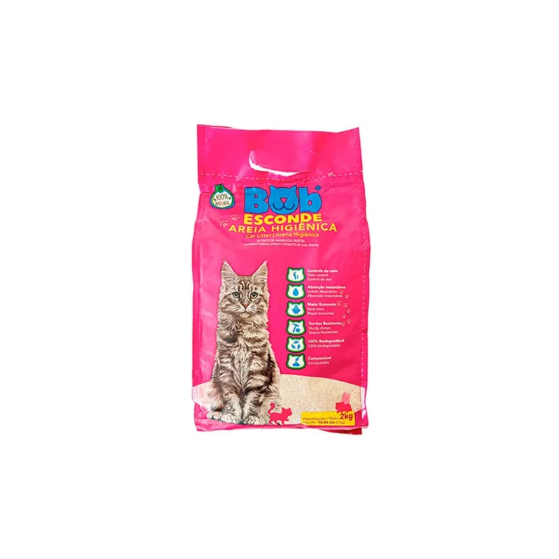 Areia Extrato Higiênica Amafil Mandioca Bob Esconde 2kg un