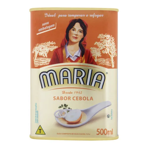 Óleo Composto De Soja E Oliva Cebola Maria Lata 500ml - CARGILL BRASIL - Mercearia
