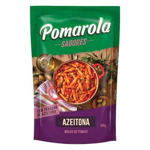 Molho De Tomate Alho, Azeite E Azeitona Pomarola Sachê 300g - TOMATE - Mercearia