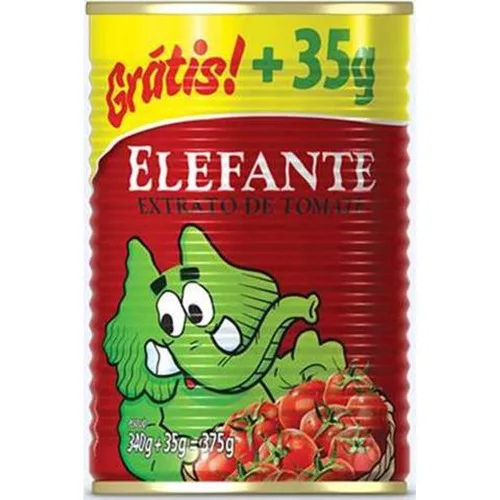 Extrato Tomate 375g Elefante - ELEFANTE - Mercearia