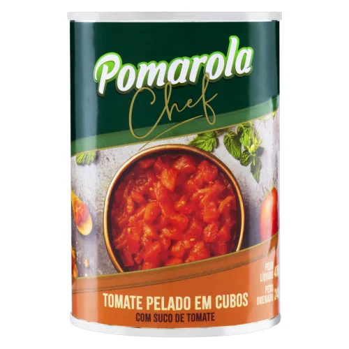 Tomate Pelado Em Cubos Pomarola Chef Lata 240g - POMAROLA - Mercearia