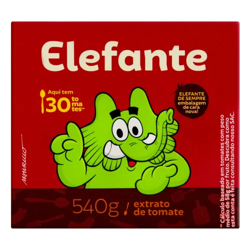 Extrato De Tomate Elefante Caixa 540g - ELEFANTE
