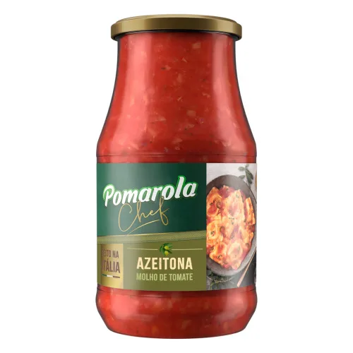 MOLHO DE TOMATE POMAROLA COM AZEITONA 420G - POMAROLA - Mercearia
