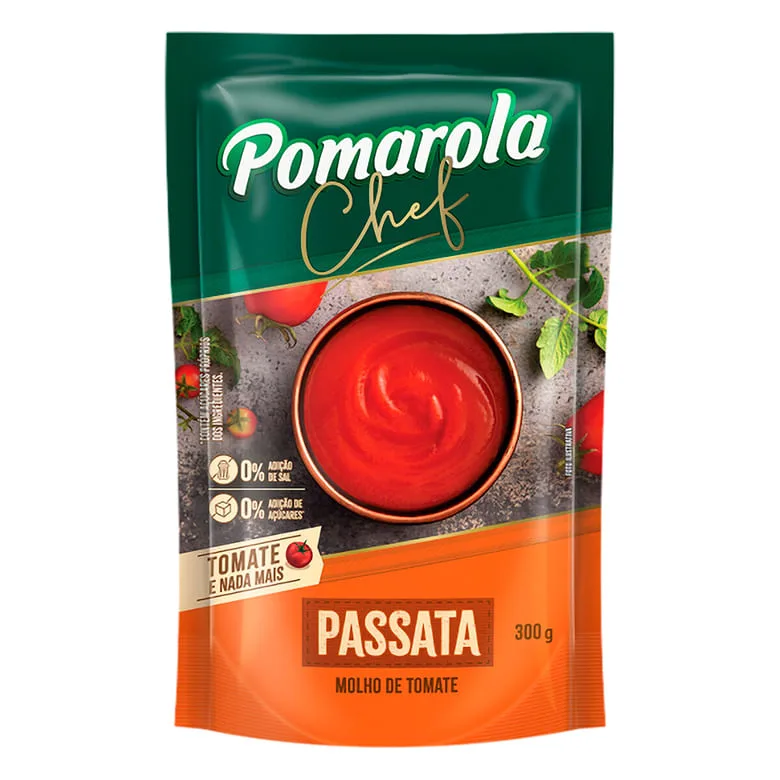 Passata de Tomate Pomarola Chef Sachê 300g - Pomarola - Mercearia