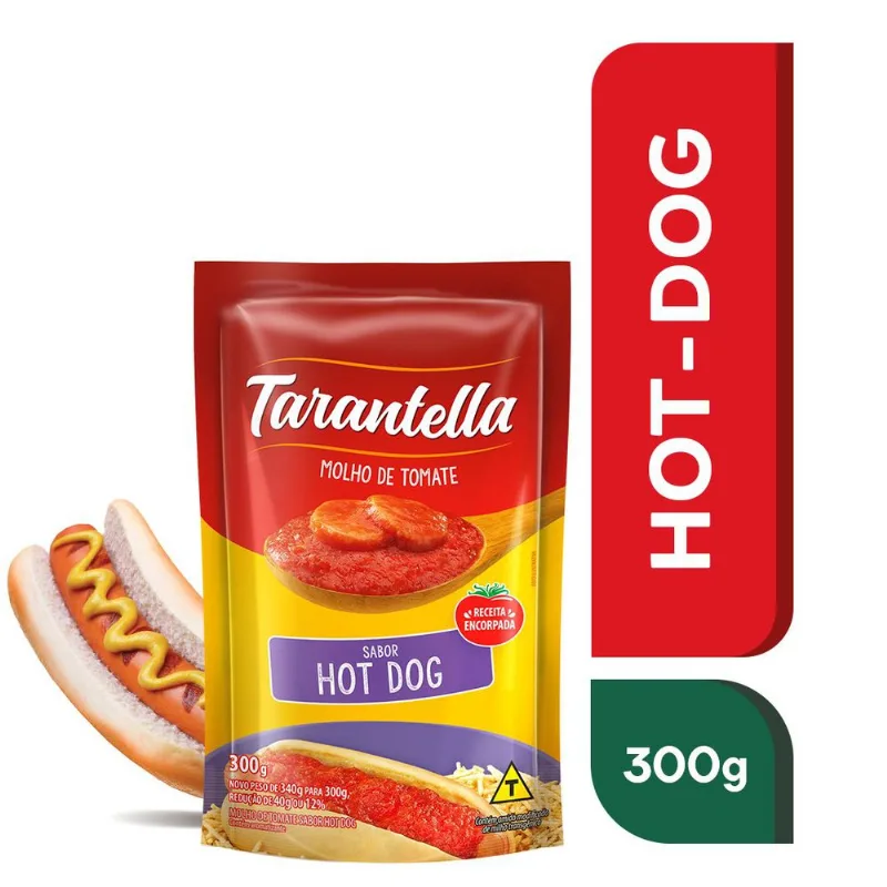 Molho de Tomate Tarantella Hot Dog Sachê 300g