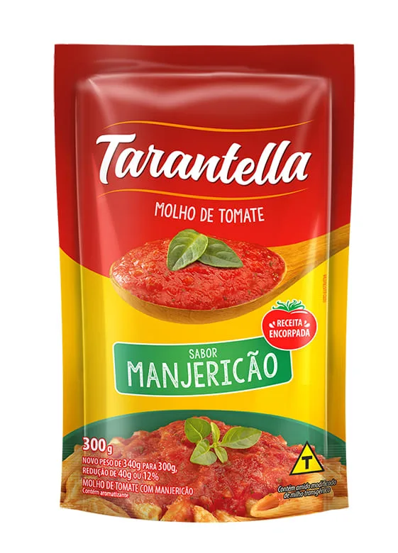 MOLHO TOMATE TARANTELLA MANJERIC SC 300G - Tarantella - Mercearia