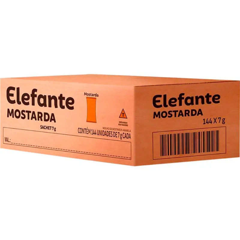 Molho de Mostarda Elefante Minissachê 144x7g