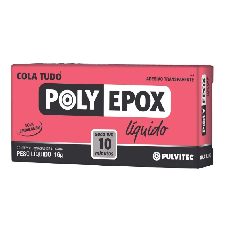 Adesivo Liquido 10 Minutos Polyepox 16g Pulvitec