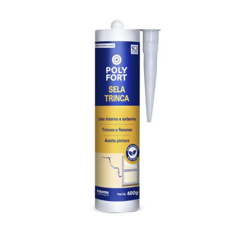 Adesivo Sela Trinca Polyfort Branco 400g Pulvitec