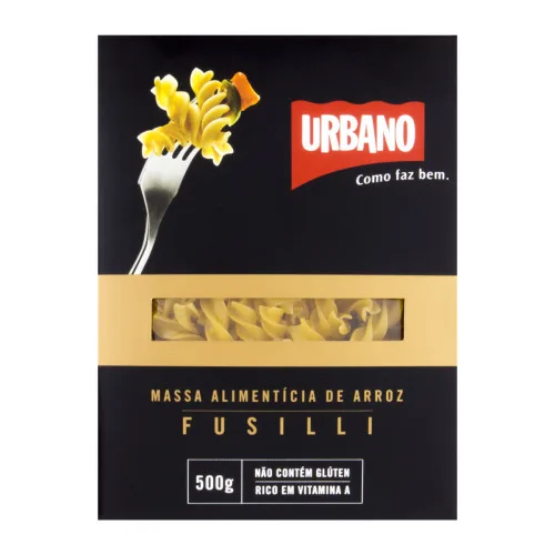 Massa Sem Glúten De Arroz Fusilli Urbano Caixa 500g - URBANO