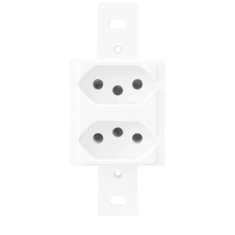 Tomada dupla 10A 250V Blanc Fame