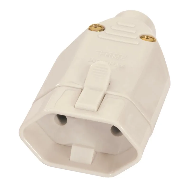 Plug Fame Juncão Femea 2P 10A 1417 Cinza