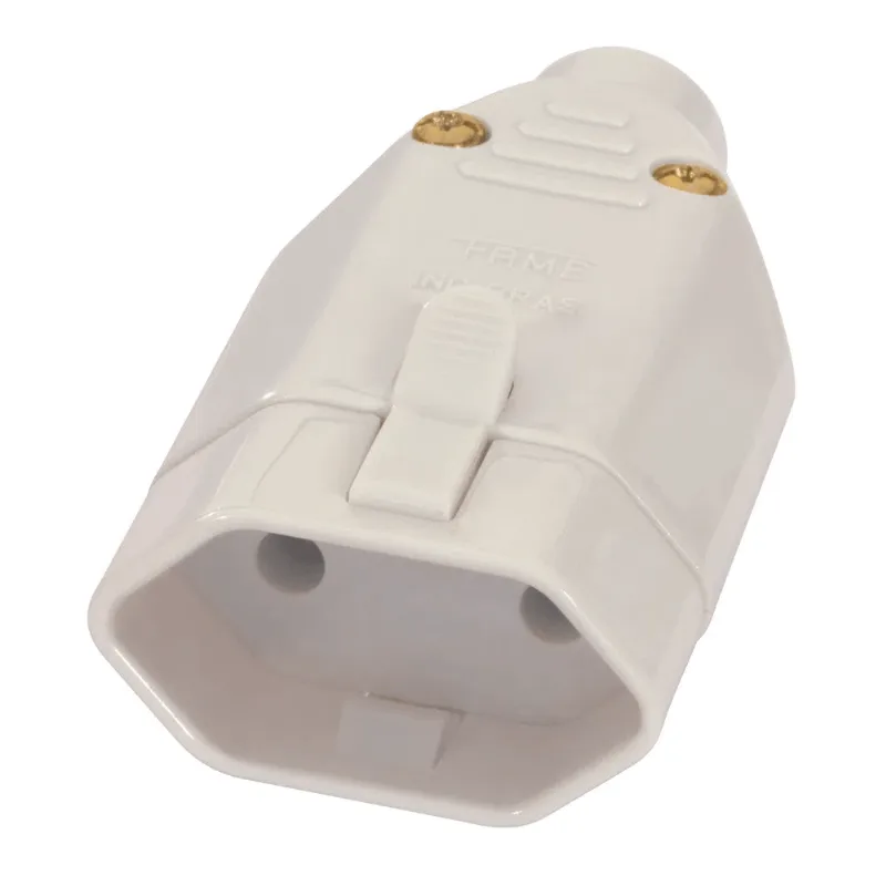 Plug De Sobrepor Fêmea 2p 20a 250V Cinza Fame