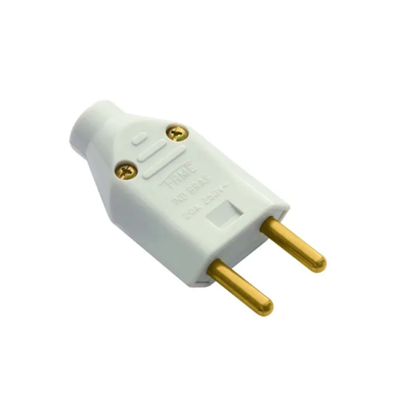 Plugue junção macho 20A 250V 180° cinza Fame