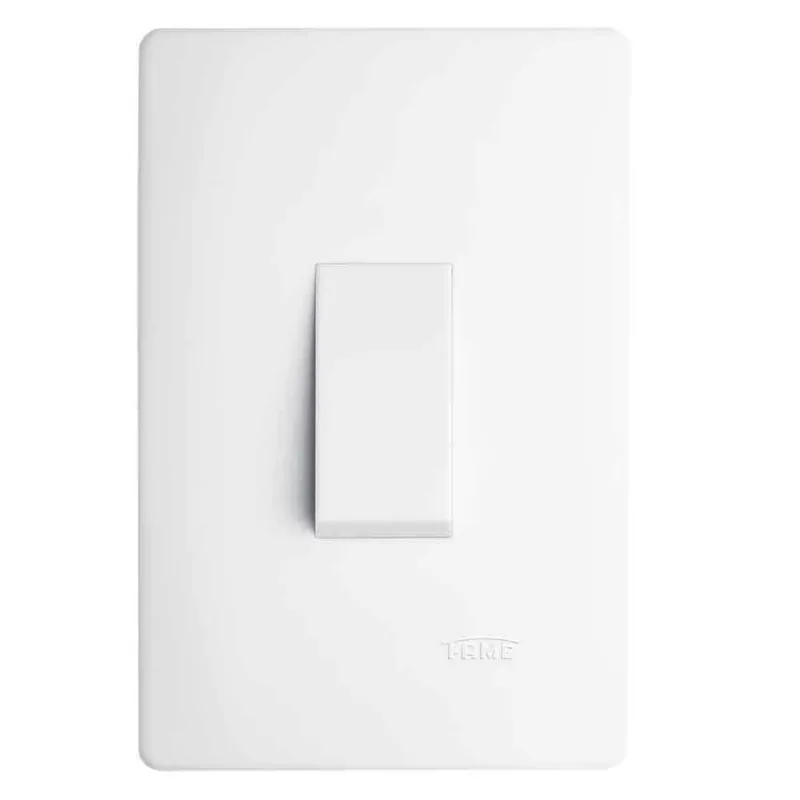 Interruptor simples 10A 250V com placa vertical Habitat Fame