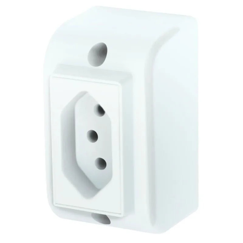 Tomada 2p+t 20a 250 Volts Sobrepor - 2550 - Fame Tomada Padrao 2p+t 20a Sobrepor Fame 2550