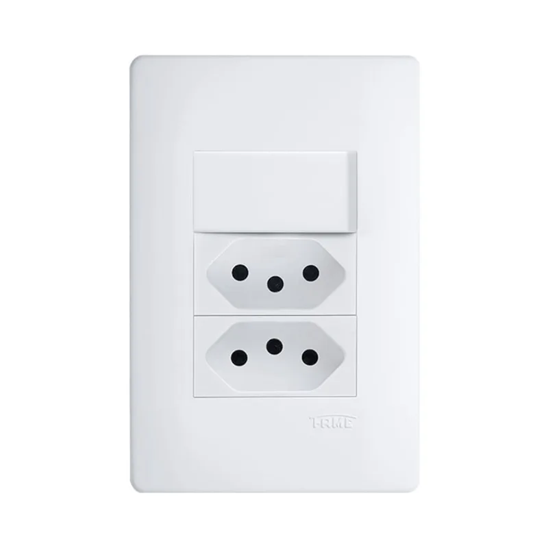 Interruptor Fame Habitat 2 Tomadas 2PxT 10A