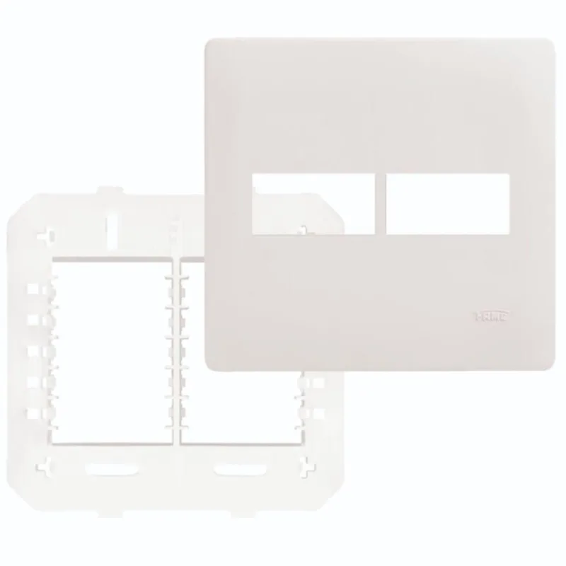 Placa Com Suporte 4""x4"" 2 Módulos Horizontal - 3639 - Fame Placa C-suporte 4x4 2 Modulos Horizontal 003639