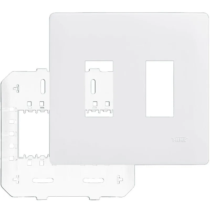Placa Com Suporte 4""x4"" 2 Módulos Verical - 3640 - Fame Placa C-suporte 4x4 2 Modulos Vertical 003640 Fame