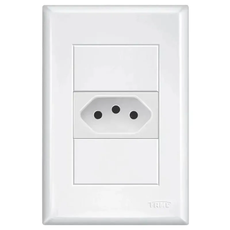 Tomada 2p+t 10a 250 Volts Com Placa 4x2 Evidence - 10237424 - Fame