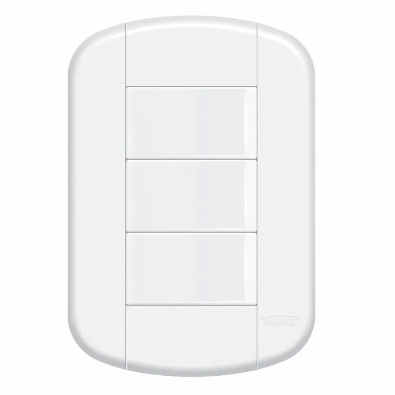Interruptor Fame Triplo Simples 16A Blanc Mais