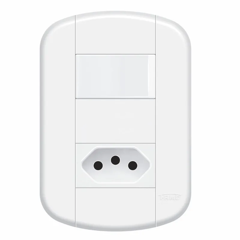Interruptor Fame Simples + Tomada 2P+T 20A Blanc Mais