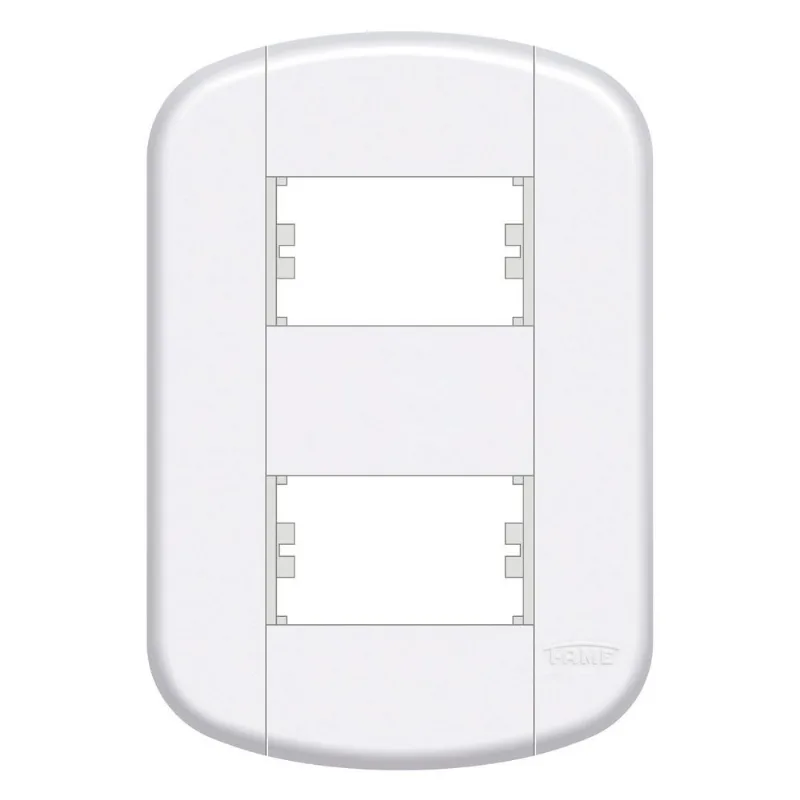 Placa Blanc+ 4x2 2 Modulos Distanciados Fame