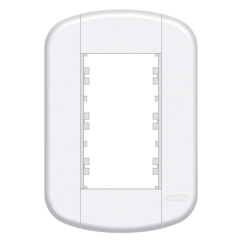 Placa Blanc+ 4x2 3 Modulos Fame