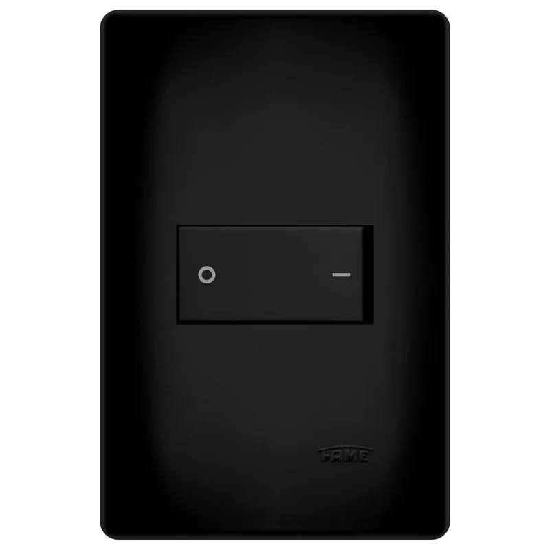 Interruptor Fame Habitat Black Bipolar 20A