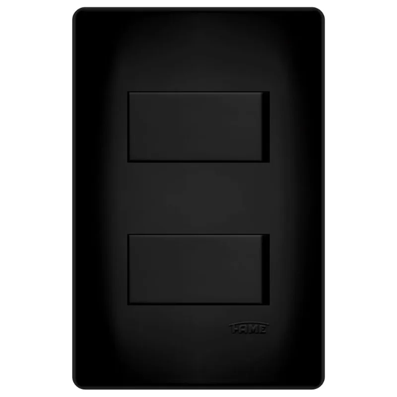 Interruptor Fame Habitat Black Duplo Simples 16A