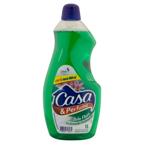 Limpador Perfumado Bela Flore Casa Km Casa Perfume Frasco Leve 1l Pague 900ml - CASAKM - Limpeza