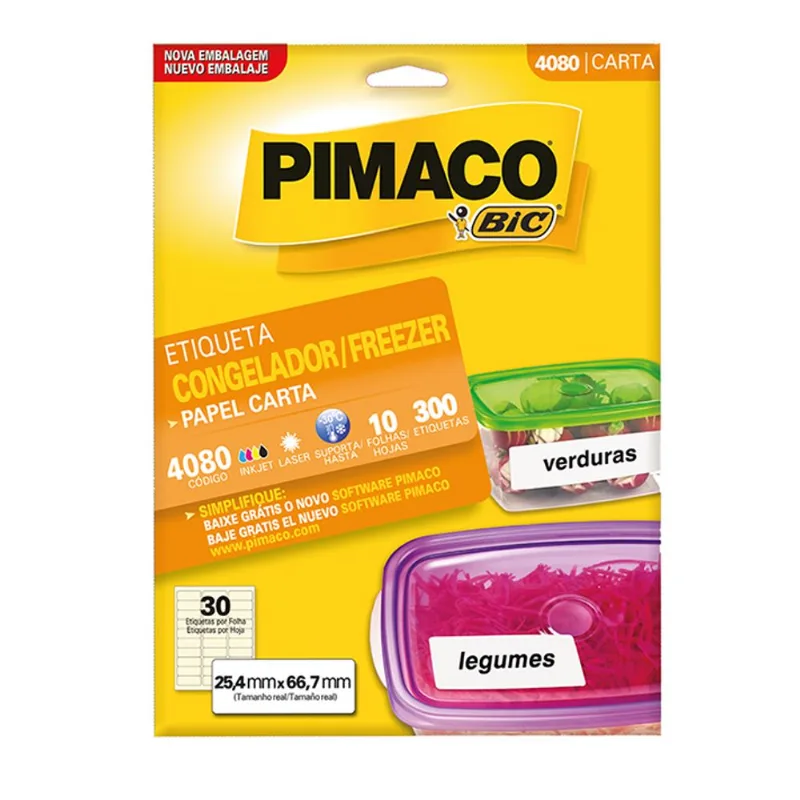 Etiquetas Bic Pimaco para Congelador/Freezer