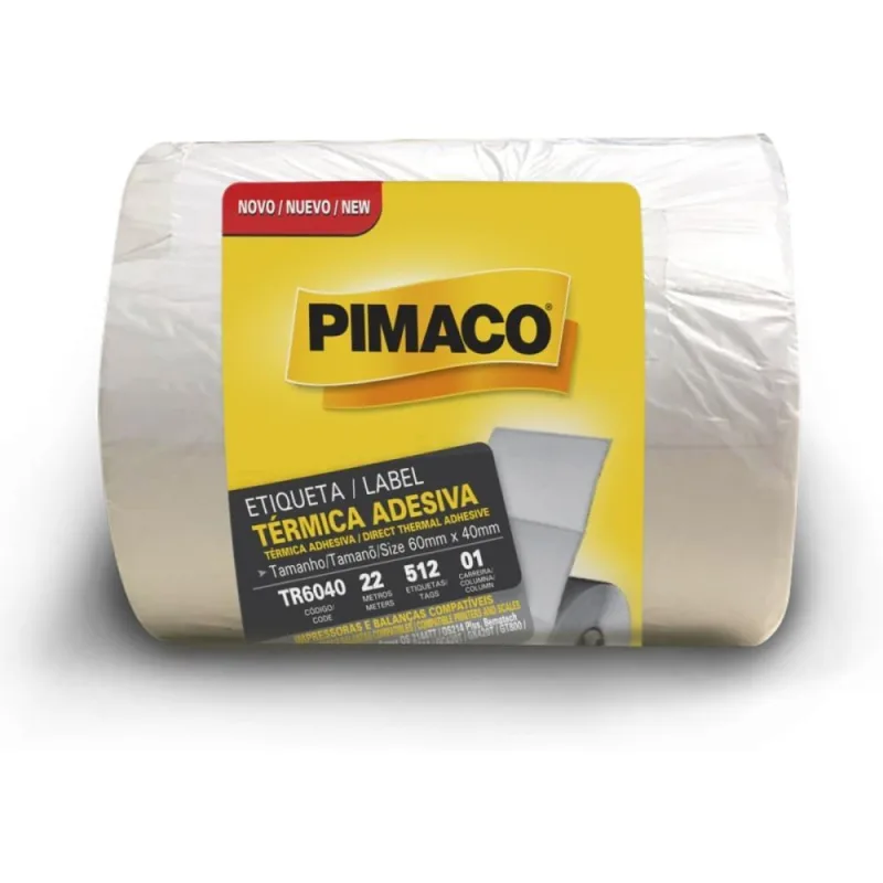 Etiqueta Adesiva Termica 60MMX40MM C/512 ETIQ. - Pimaco - Papelaria