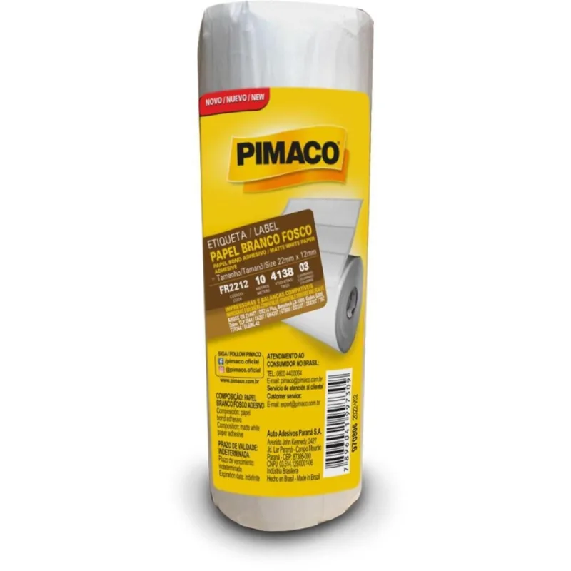 Etiqueta Adesiva Branca 22X12MMX3CR.C/2069 ETIQ - Pimaco