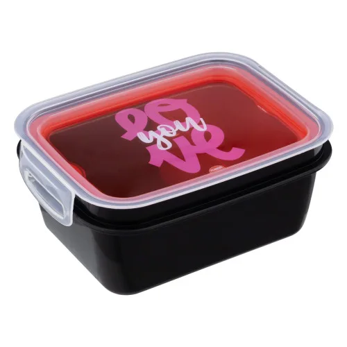 POTE PLÁSTICO MARMITA RETANGULAR COMPARTIMENTO 850ML PLASÁTIL DECORA - PLASUTIL - Utilidades Domesticas
