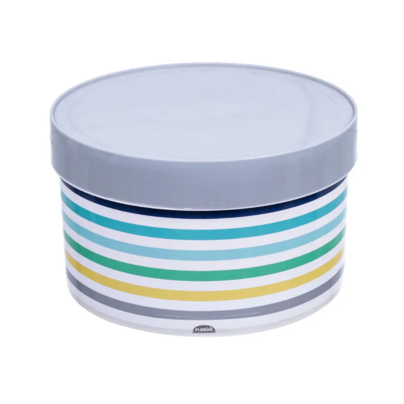 Caixa Organizadora Plasutil Decorativa 2,7 Litros Redonda 9029