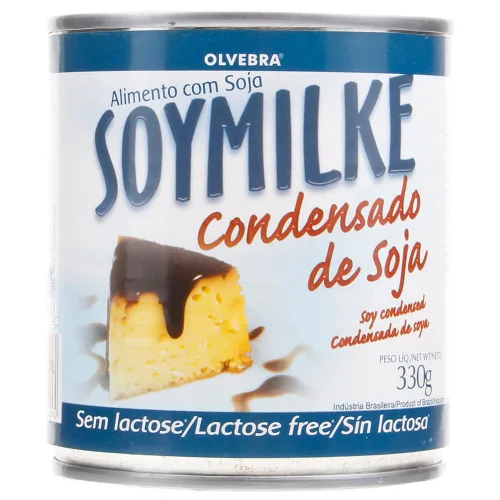 Leite Condensado De Soja Zero Lactose Olvebra Soymilke Lata 330g - OLVEBRA