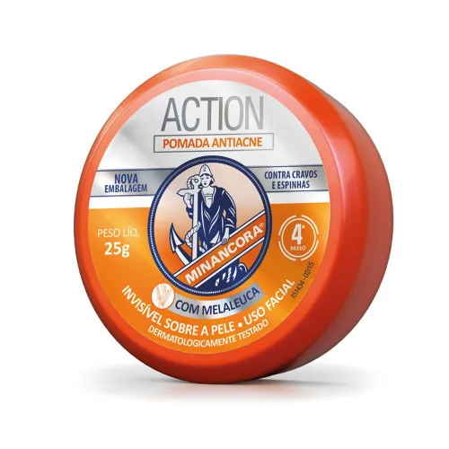 Pasta Minancora Action Fps 9 Antiacne Com 25 Gramarelos - MINANCORA - Perfumaria