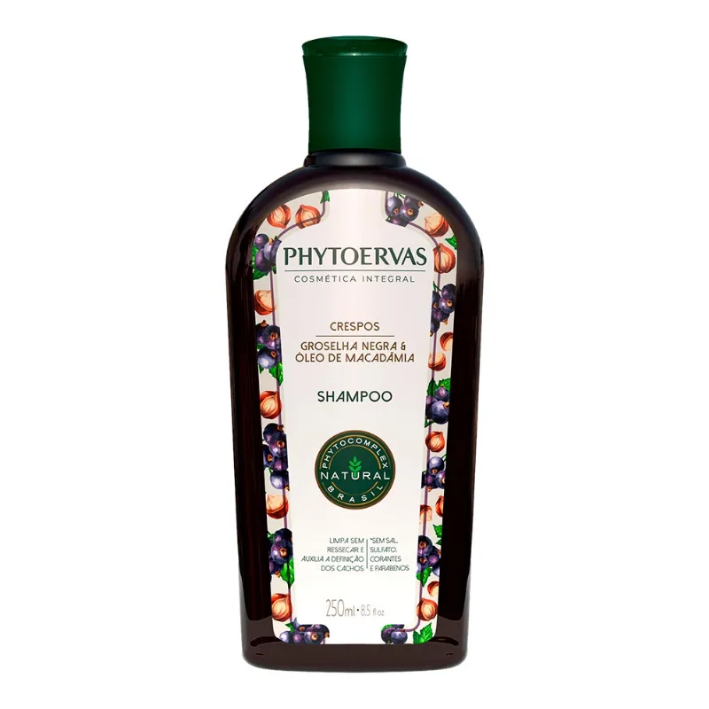 Shampoo Phytoervas Groselha Negra & Óleo De Macadâmia 250ml