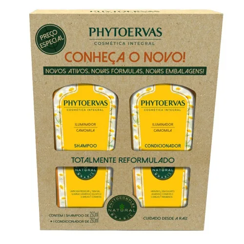 Kit Sh Co Phytoervas 250ml Iluminador Unit - PHYTOERVAS - Higiene E Beleza