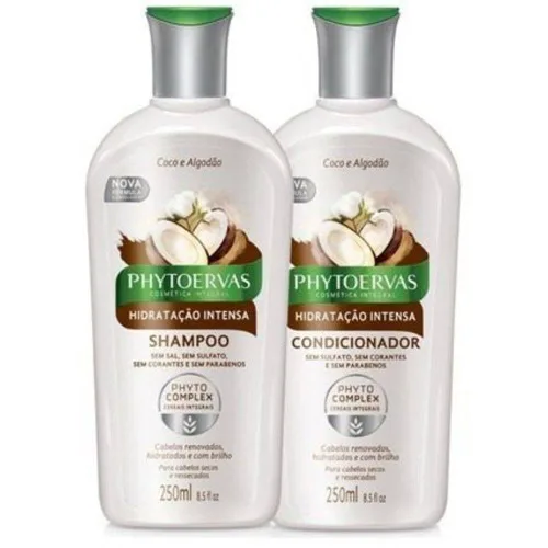 Kit Sh Co Phytoervas 250ml Hidratação Intensa Unit - PHYTOERVAS - Higiene E Beleza