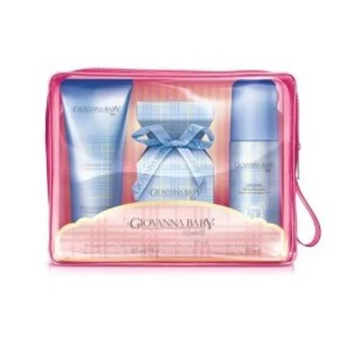 GIOVANNA B KIT MINIATURA (LC HIDR+COL+DESODORANTE) BLUE - GIOVANNA BABY - Cosméticos E Perfumaria