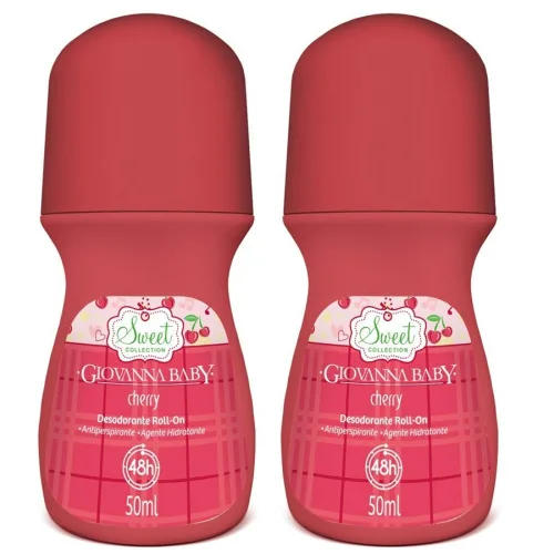 Desodorante Roll On Giovanna Baby 50ml Cherry C/2 - GIOVANNA BABY - Higiene E Beleza