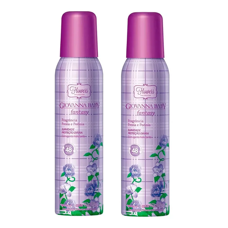 Kit Desodorante Aerosol Giovanna Baby Fantasy 2 Unidades
