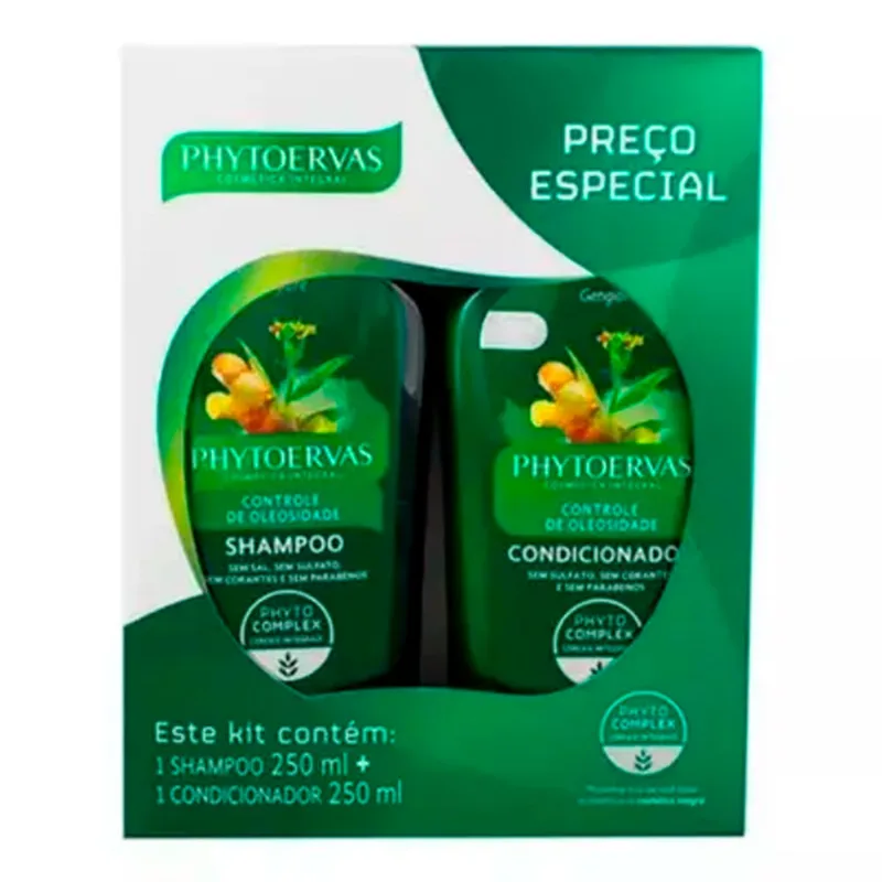 Kit Phytoervas Controle de Oleosidade Shampoo + Condicionador 250ml