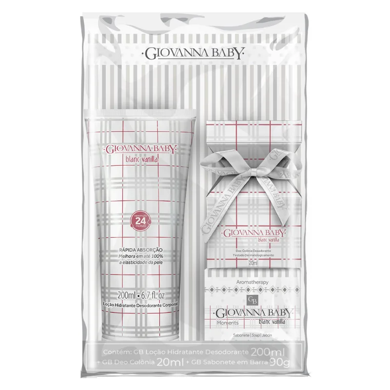 Kit Necessaire Giovanna Baby Blanc Vanilla 200ml+90g+20ml